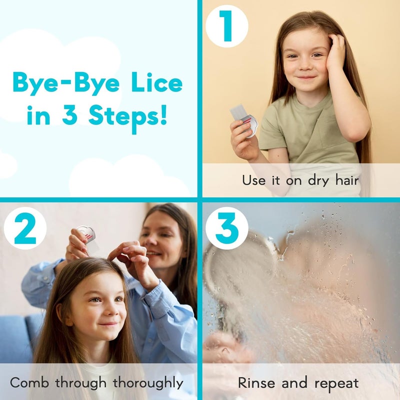 Adamson Lice Comb Duo - Stainless Steel Lice Comb for Kids x 2 - Effective Nit Comb - Lice Combs for Thick Hair - Durable and Easy to Clean - Red and Blue Set - Image 4